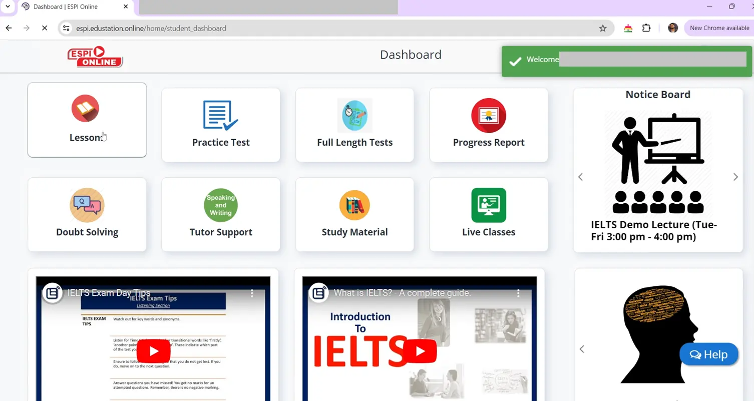 EduStation digital learning platform interface